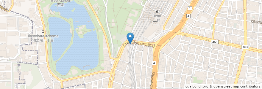 Mapa de ubicacion de TOWA en اليابان, 東京都, 台東区.