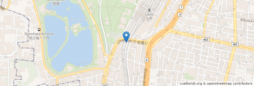 Mapa de ubicacion de 立呑み さいごう en 日本, 东京都/東京都, 台東区.