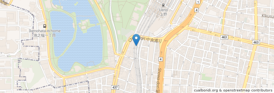 Mapa de ubicacion de のんじゃえ! スタートライン66 en Japonya, 東京都, 台東区.