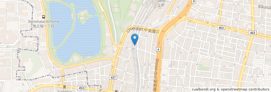 Mapa de ubicacion de 揚子江 en اليابان, 東京都, 台東区.