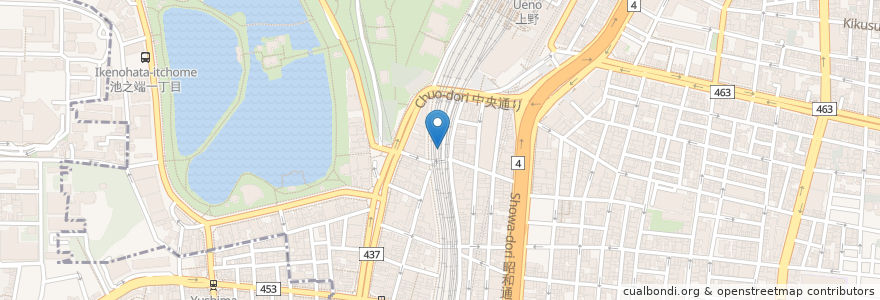 Mapa de ubicacion de 森の茶屋 en 일본, 도쿄도, 다이토구.
