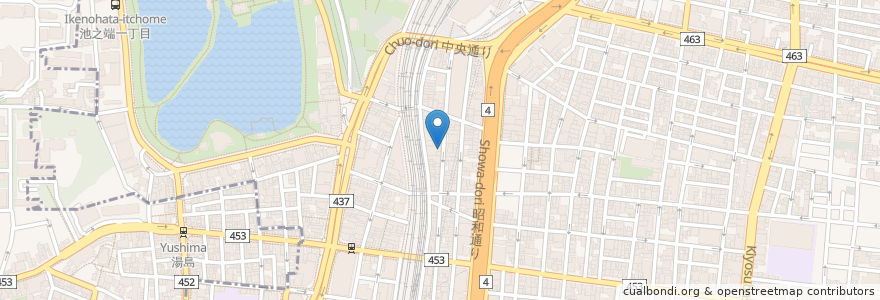 Mapa de ubicacion de 神田っ子 en Japon, Tokyo, 台東区.