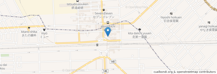 Mapa de ubicacion de コメダ珈琲店 en 日本, 東京都, 国分寺市.