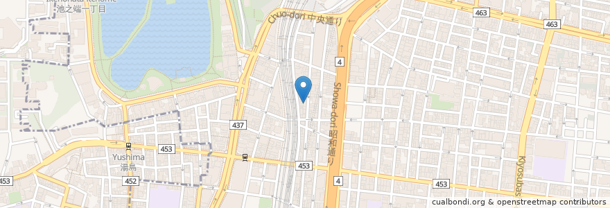 Mapa de ubicacion de とり鉄 en 日本, 東京都, 台東区.