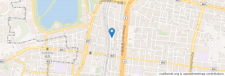 Mapa de ubicacion de 上野宝仙堂 en Japão, Tóquio, 台東区.
