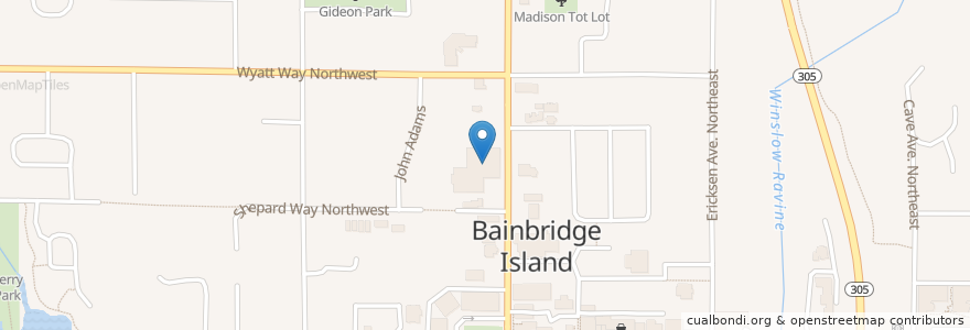 Mapa de ubicacion de Saffron Mediterranean Bistro en Amerika Syarikat, Washington, Kitsap County, Bainbridge Island.