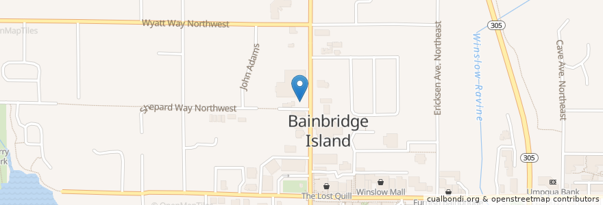 Mapa de ubicacion de Madison Diner en 미국, 워싱턴, Kitsap County, Bainbridge Island.