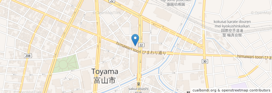 Mapa de ubicacion de みずほ銀行 en 일본, 도야마현, 富山市.