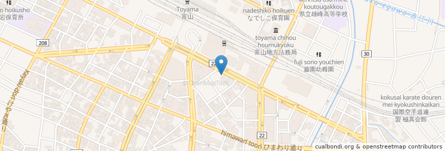Mapa de ubicacion de さくらまちハートケアクリニック en ژاپن, 富山県, 富山市.