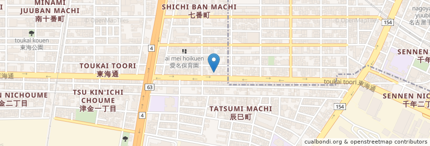 Mapa de ubicacion de 百五銀行 en 日本, 愛知県, 名古屋市, 港区.