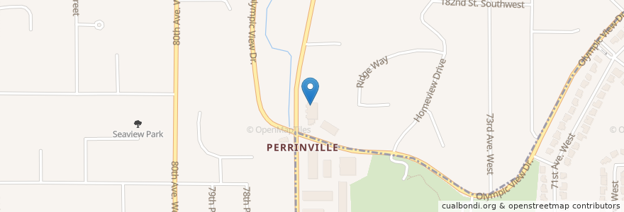 Mapa de ubicacion de Perrinville Animal Hospital en الولايات المتّحدة الأمريكيّة, واشنطن, Snohomish County, Edmonds.
