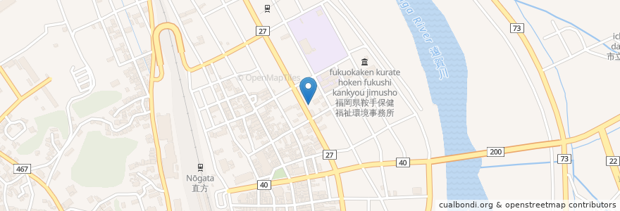 Mapa de ubicacion de 長遠寺 en Japón, Prefectura De Fukuoka, 直方市.