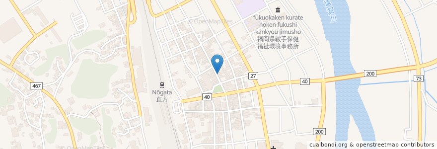 Mapa de ubicacion de 軽食喫茶カラオケ 廻音 en Japonya, 福岡県, 直方市.