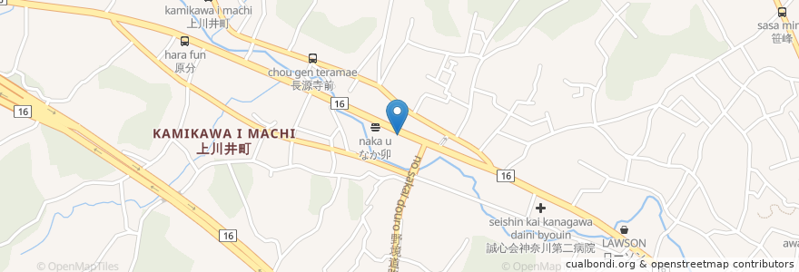 Mapa de ubicacion de らーめん謝謝 en ژاپن, 神奈川県, 横浜市, 旭区.