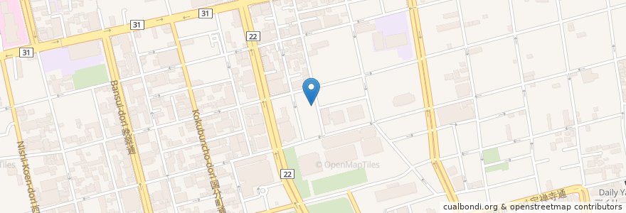 Mapa de ubicacion de 片倉うに屋 en 일본, 미야기현, 仙台市, 青葉区.