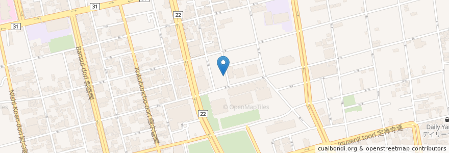Mapa de ubicacion de ビストロ ハチ en Japonya, 宮城県, 仙台市, 青葉区.