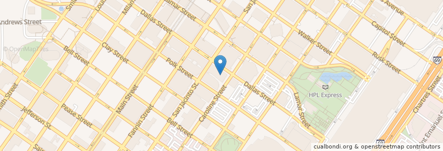 Mapa de ubicacion de House of Blues Houston en United States, Texas, Houston, Harris County.