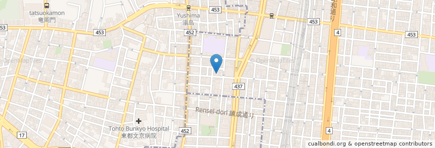 Mapa de ubicacion de 上野くろもんクリニック en 日本, 東京都.