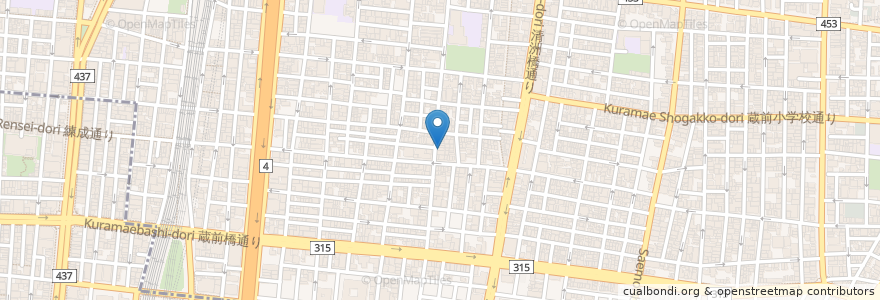 Mapa de ubicacion de 麺屋薫堂 en Japón, Tokio, Taito.