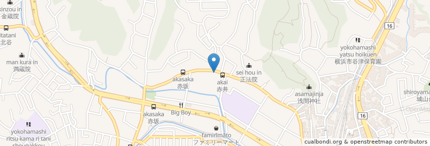Mapa de ubicacion de すみれ薬局 en 일본, 가나가와현, 요코하마시, 金沢区.