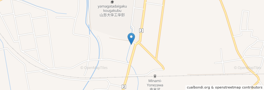 Mapa de ubicacion de 琴平神社 en Japonya, 山形県, 米沢市.