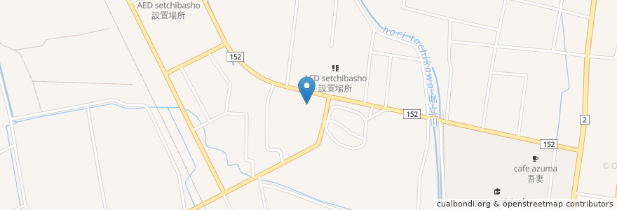 Mapa de ubicacion de まるき薬局 en 일본, 야마가타현, 米沢市.