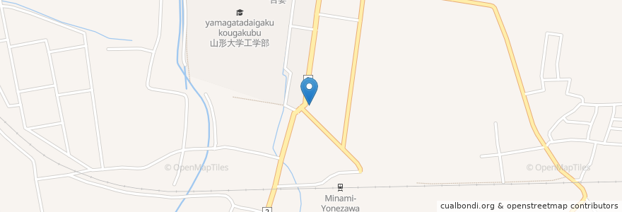 Mapa de ubicacion de 弥勒院 en 日本, 山形県, 米沢市.