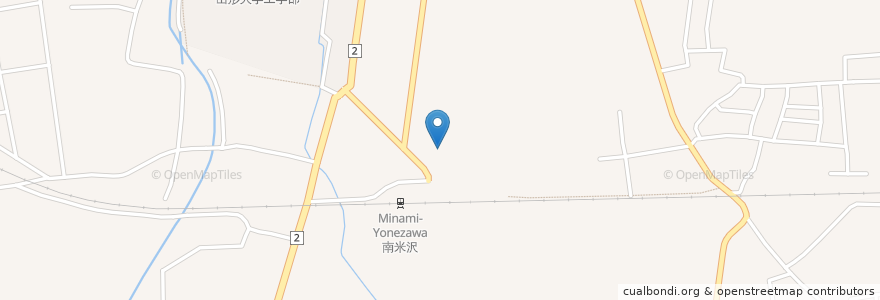 Mapa de ubicacion de 興道南部保育園 en Japan, Präfektur Yamagata, 米沢市.