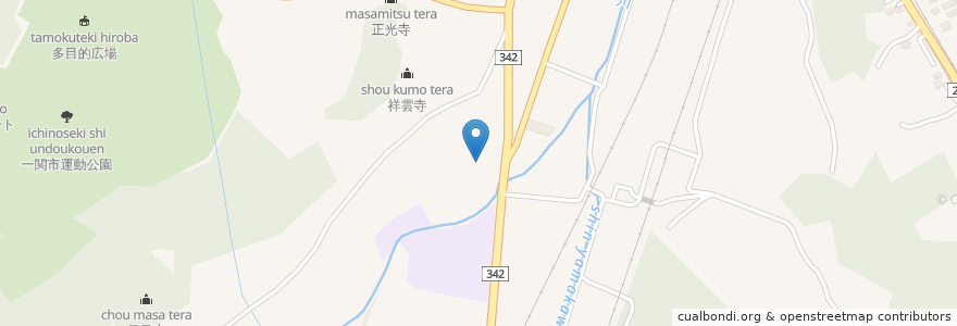 Mapa de ubicacion de くぼた矯正歯科クリニック en Japon, Préfecture D'Iwate, 一関市.