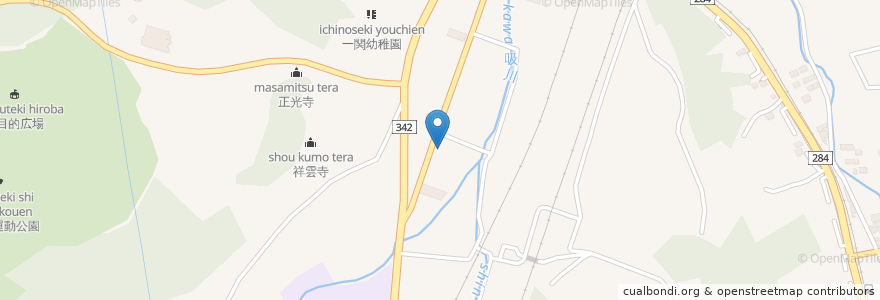 Mapa de ubicacion de 一関藤保育園 en Япония, Иватэ, 一関市.