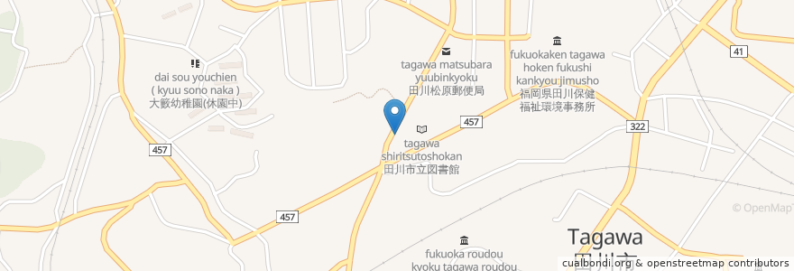 Mapa de ubicacion de TANTO（タント） en 일본, 후쿠오카현, 田川市.