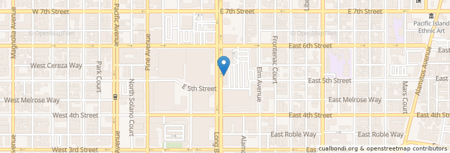 Mapa de ubicacion de Baskin-Robbins en Verenigde Staten, Californië, Los Angeles County, Long Beach.