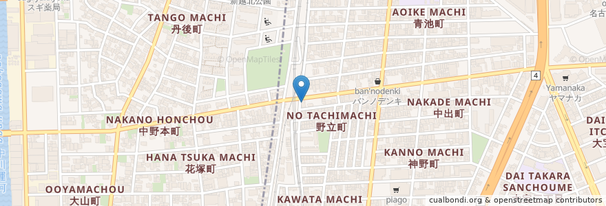 Mapa de ubicacion de 笑家 日比野店 en Япония, Айти, 名古屋市, 熱田区.