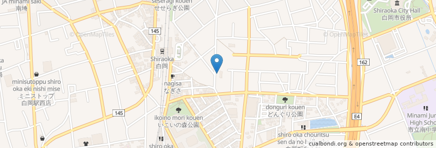 Mapa de ubicacion de 富田皮膚科 en ژاپن, 埼玉県, 白岡市.