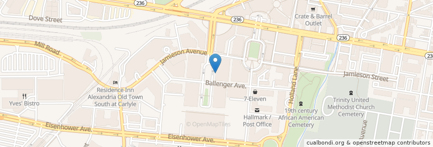 Mapa de ubicacion de Sandellas Flatbread Cafe en Estados Unidos Da América, Virgínia, Alexandria.