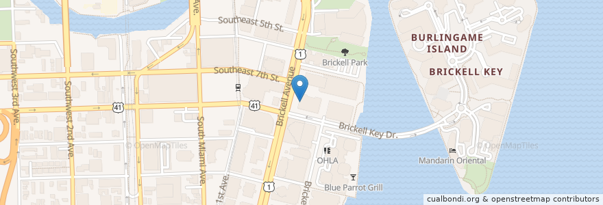 Mapa de ubicacion de Truluck's Restaurant en Stati Uniti D'America, Florida, Contea Di Miami-Dade, Miami.