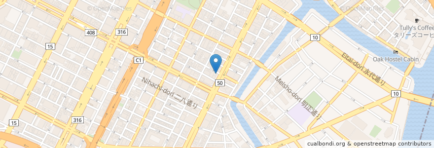 Mapa de ubicacion de はなまるうどん en Jepun, 東京都, 中央区.