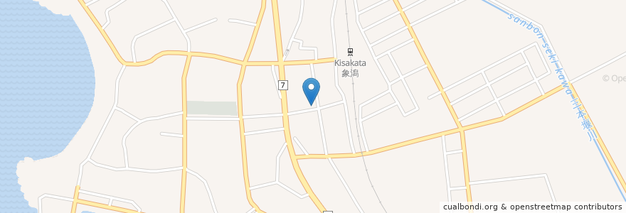 Mapa de ubicacion de よしや寿司 en 日本, 秋田県, にかほ市.