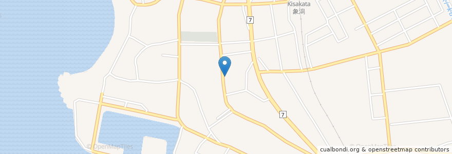 Mapa de ubicacion de おやつのいはら en Japan, 秋田県, にかほ市.