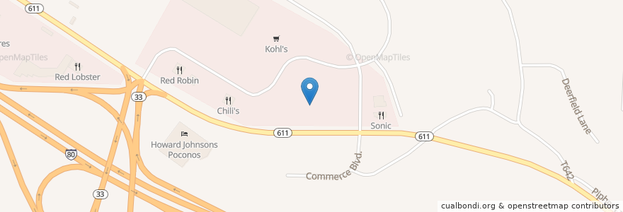 Mapa de ubicacion de Ichiban Steak House en アメリカ合衆国, ペンシルベニア州, Monroe County, Stroud Township.