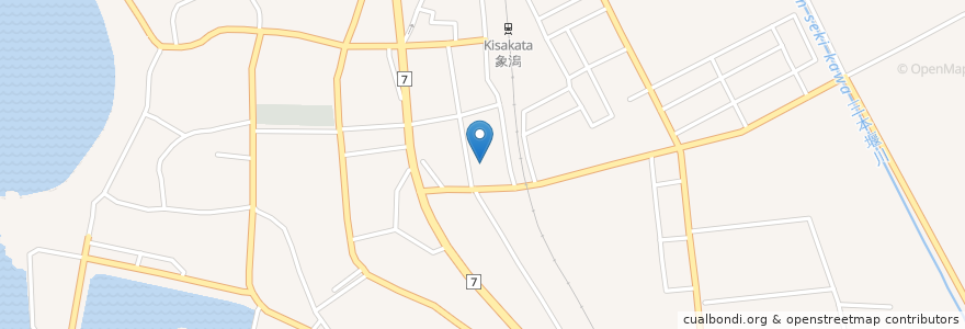 Mapa de ubicacion de 居酒屋ダイニング ひの屋 en 日本, 秋田県, にかほ市.