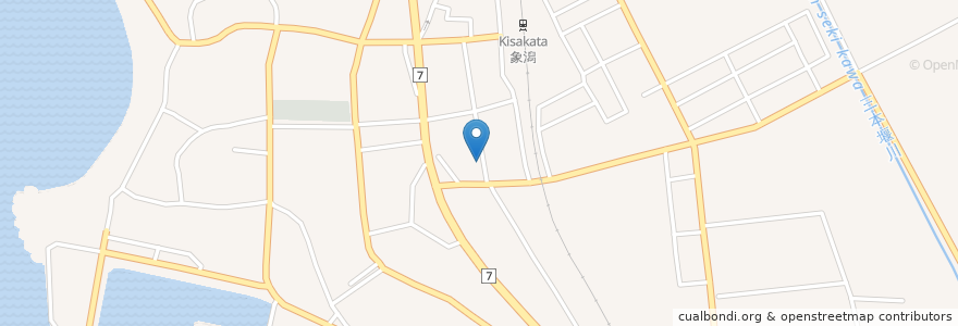 Mapa de ubicacion de その食堂 en 日本, 秋田県, にかほ市.