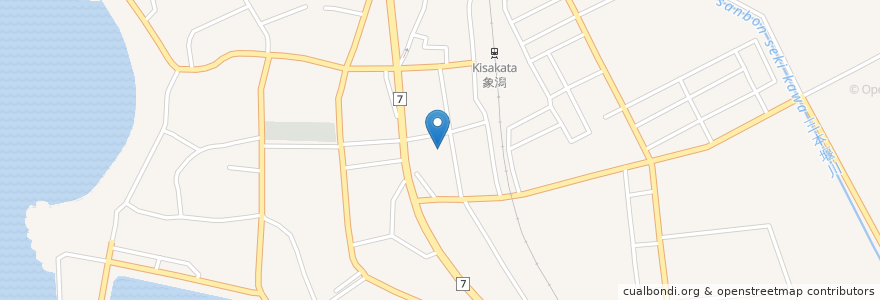 Mapa de ubicacion de JA秋田しんせい 象潟町 en Япония, Акита, にかほ市.