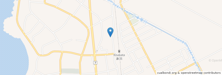 Mapa de ubicacion de 象潟駅前皮膚科 en Japon, Préfecture D'Akita, にかほ市.