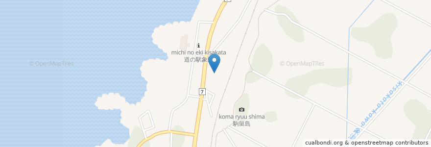 Mapa de ubicacion de 鳥海山 en Jepun, 秋田県, にかほ市.