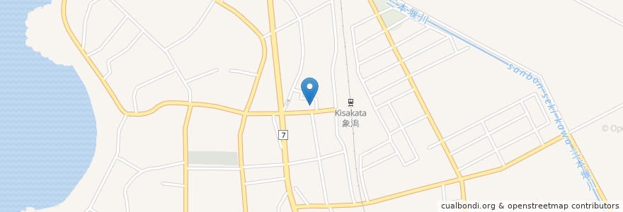 Mapa de ubicacion de ジョリー・ロジャー en Japan, 秋田県, にかほ市.