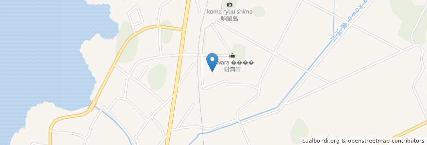 Mapa de ubicacion de 八島神社 en Japão, 秋田県, にかほ市.