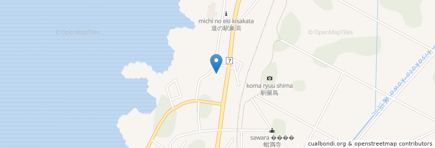 Mapa de ubicacion de オリーブお食事喫茶 en Japón, Prefectura De Akita, にかほ市.