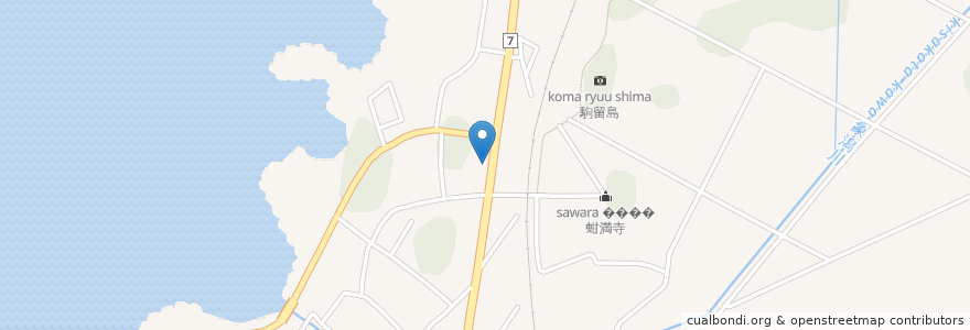 Mapa de ubicacion de 台湾料理 en 日本, 秋田県, 仁賀保市.