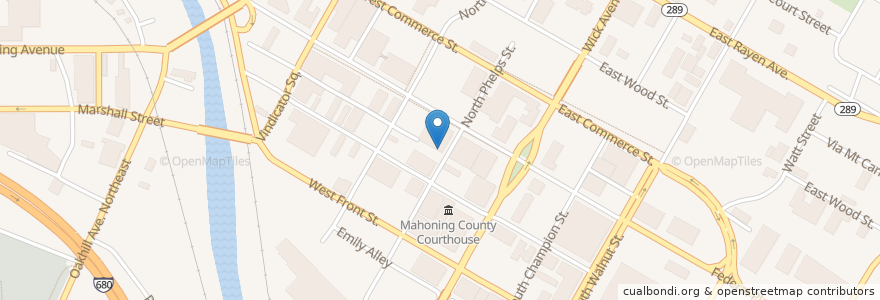 Mapa de ubicacion de Golden String Radio en ایالات متحده آمریکا, اوهایو, Mahoning County, Youngstown.